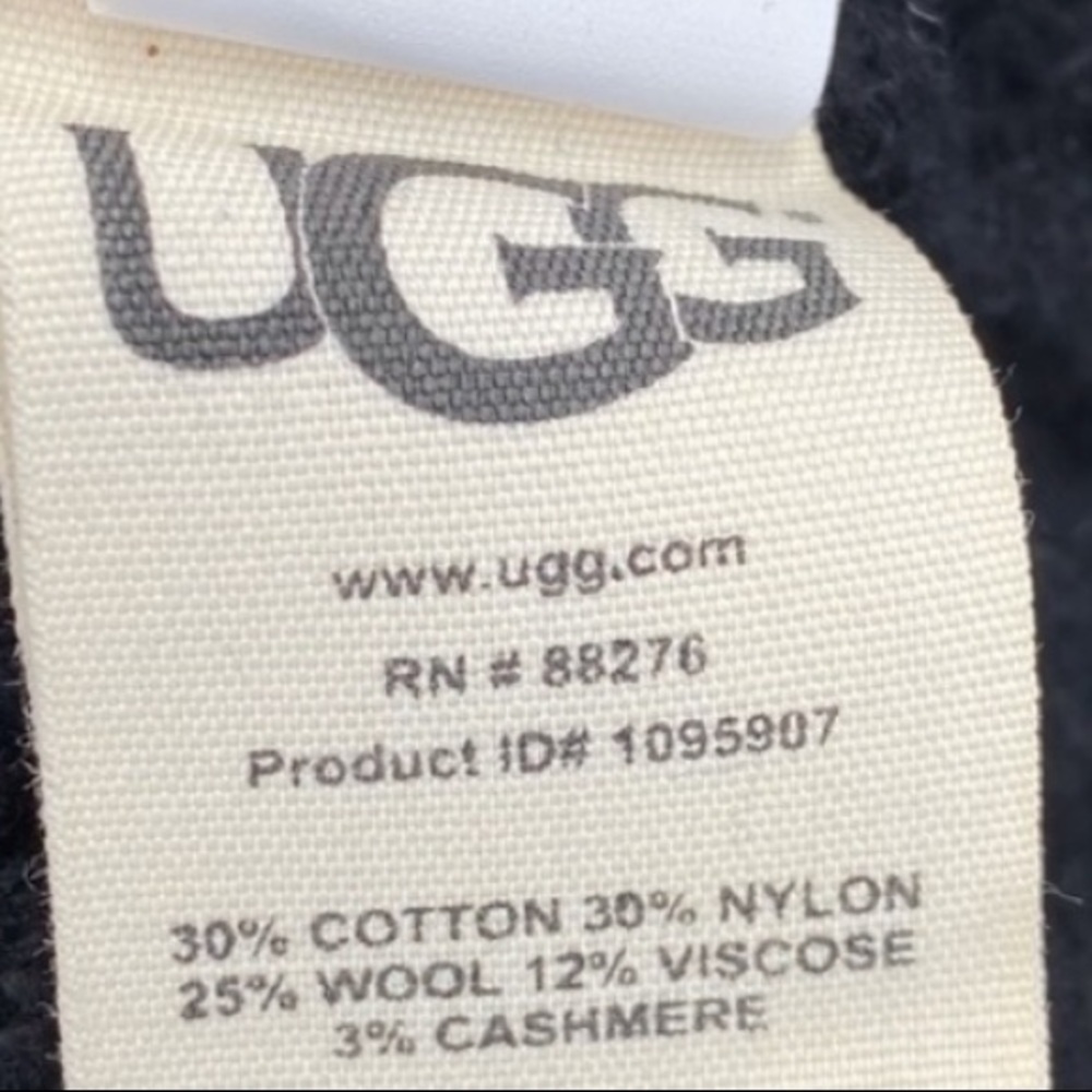 UGG Riley Long Cardigan Sweater Size M/L Black/Grey - Picture 8 of 16